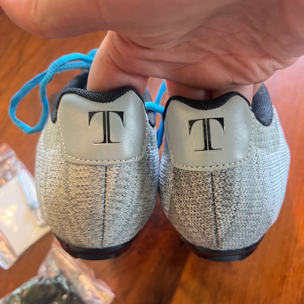 NEW Tommaso Cycling Shoes Road Bike Gray Blue Cleats Compatible Womens‎ Size